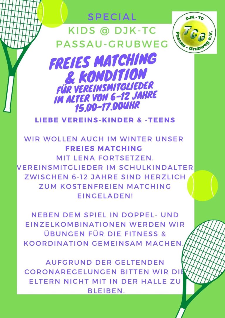 Jugend Match und Konditionstraining
