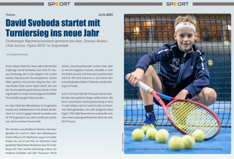 David Svoboda startet mit Turniersieg ins neue Jahr