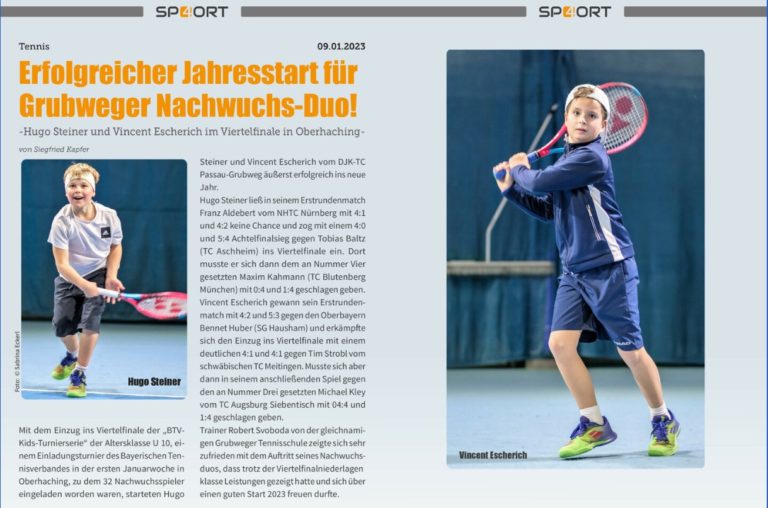 Hugo Steiner & Vincent Escherich im Viertelfinale