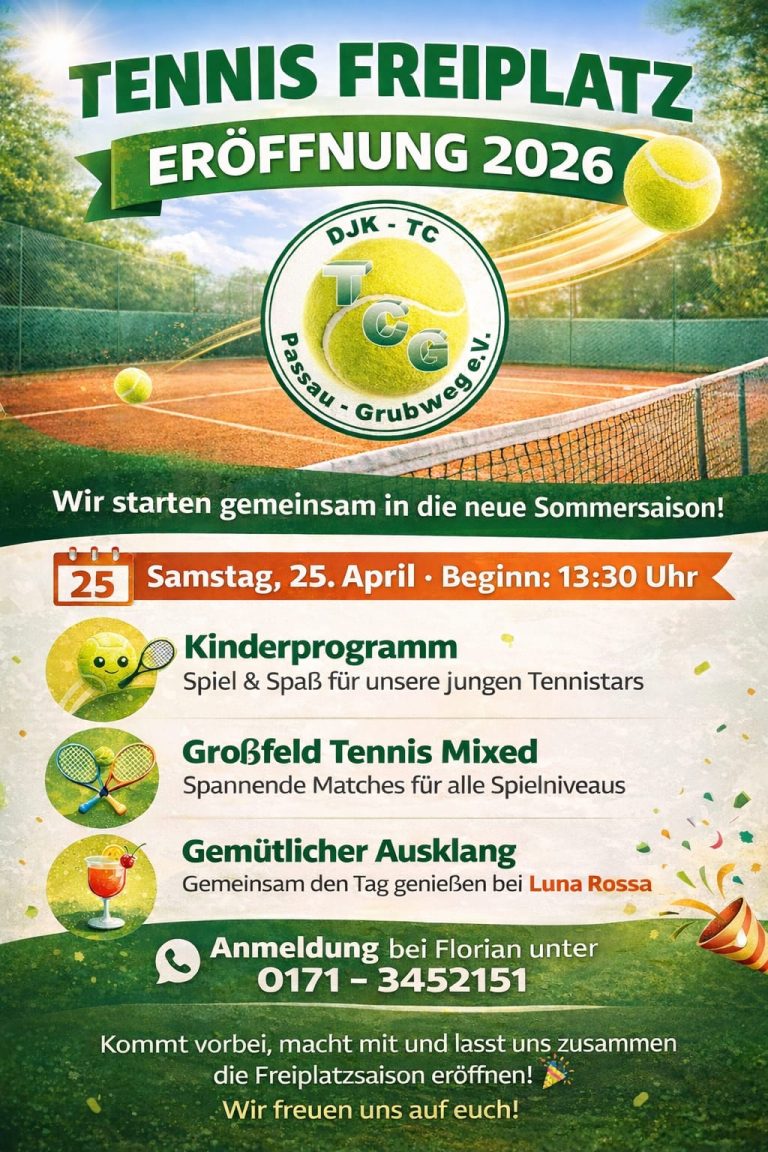 Tennis Freiplatz Eröffnung