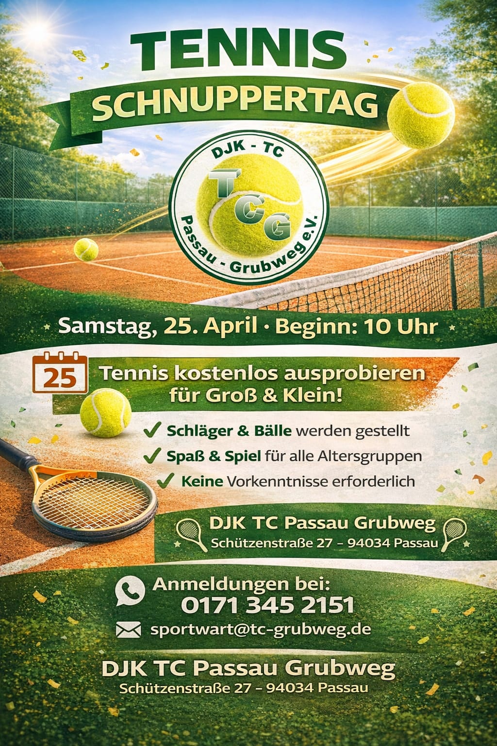 Tennis Schnuppertag für Groß & Klein