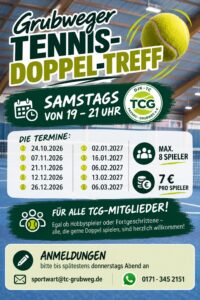 Tennis-Doppel-Treff für alle Mitglieder