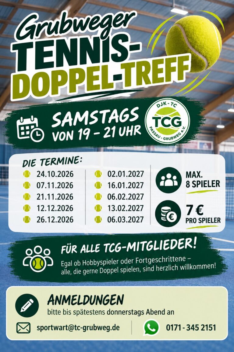 Tennis-Doppel-Treff für alle Mitglieder